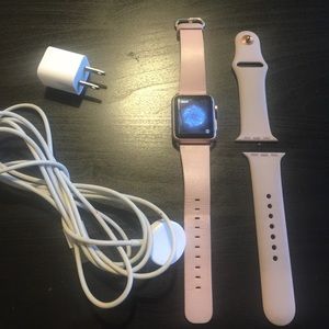 Apple series 1 38mm rose gold watch in great shape